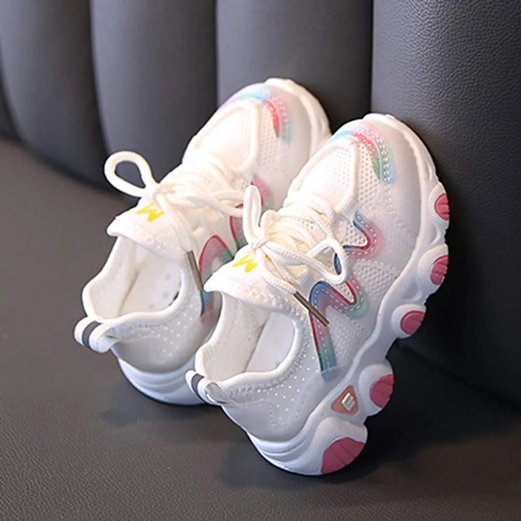 Sneakers for Girls LED Light Baby Toddler Soft Up Lace Kids Infant Sneakers Shoes Baby Tennis Shoes