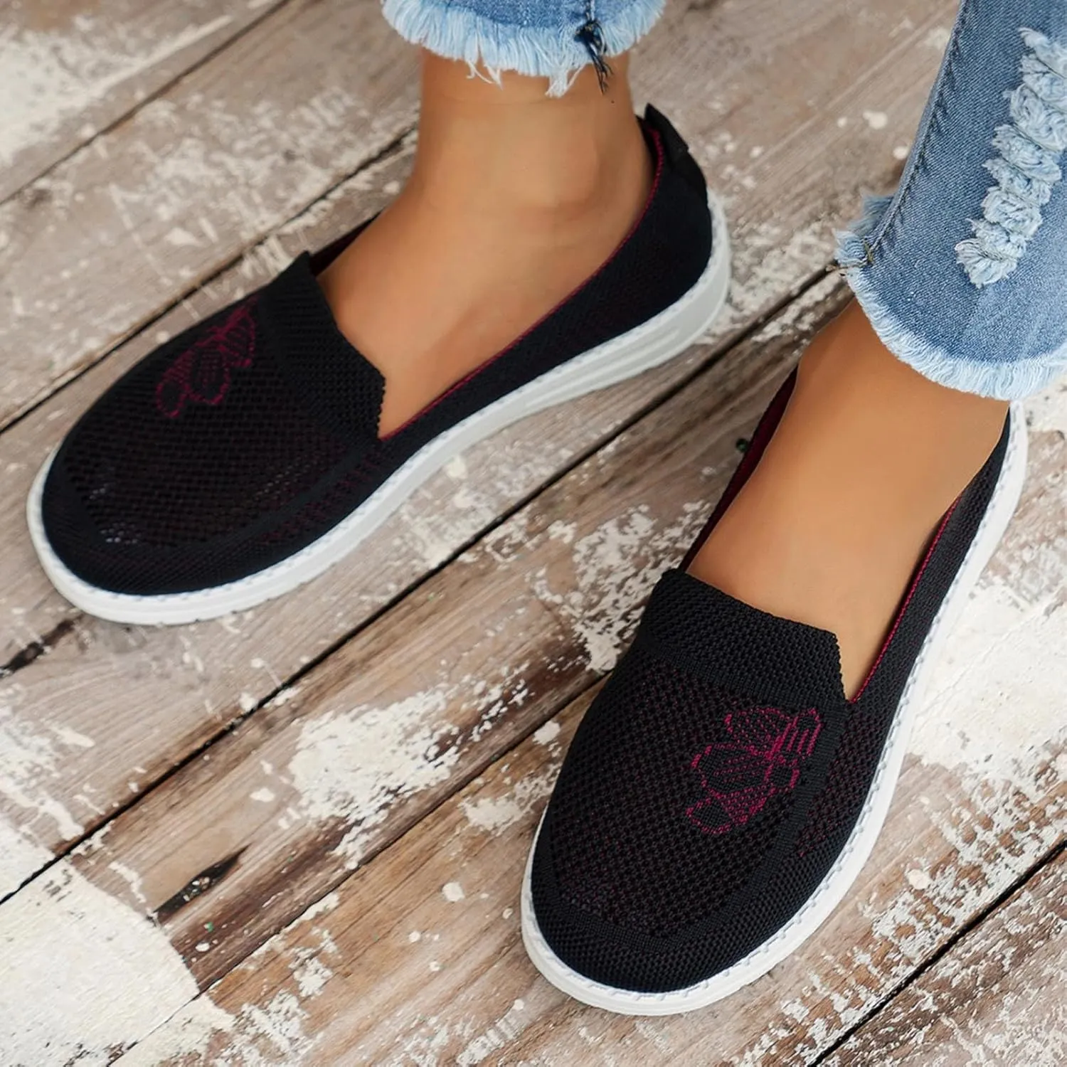 Sneakers for Women Wide Width 2023 Non Slip Work Shoes Women Size 8 Shoes for Women Sneakers Trendy White Platform Sneakers for Women 6 Wide Womens Black Walking Sneakers Size 8