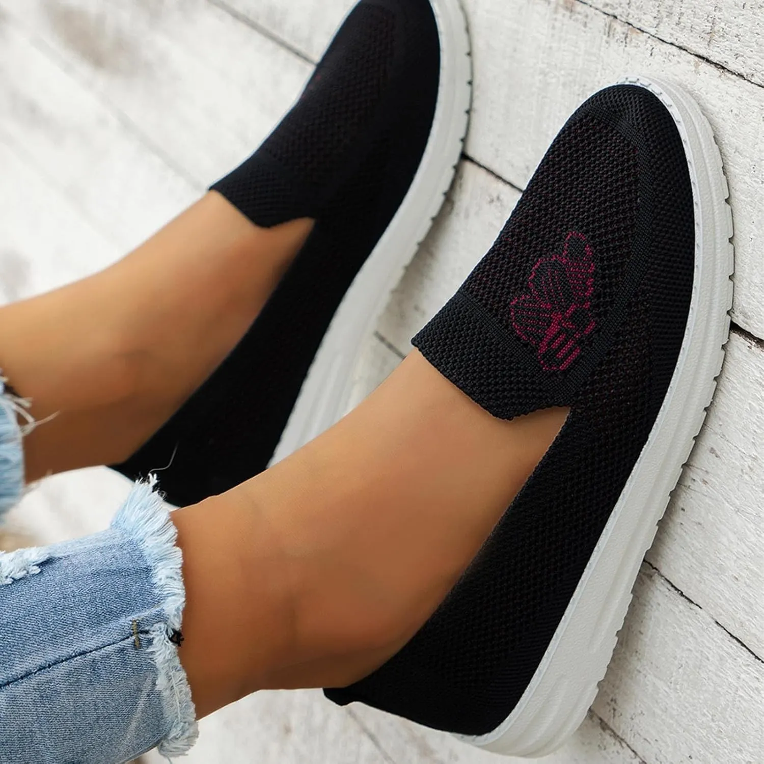 Sneakers for Women Wide Width 2023 Non Slip Work Shoes Women Size 8 Shoes for Women Sneakers Trendy White Platform Sneakers for Women 6 Wide Womens Black Walking Sneakers Size 8