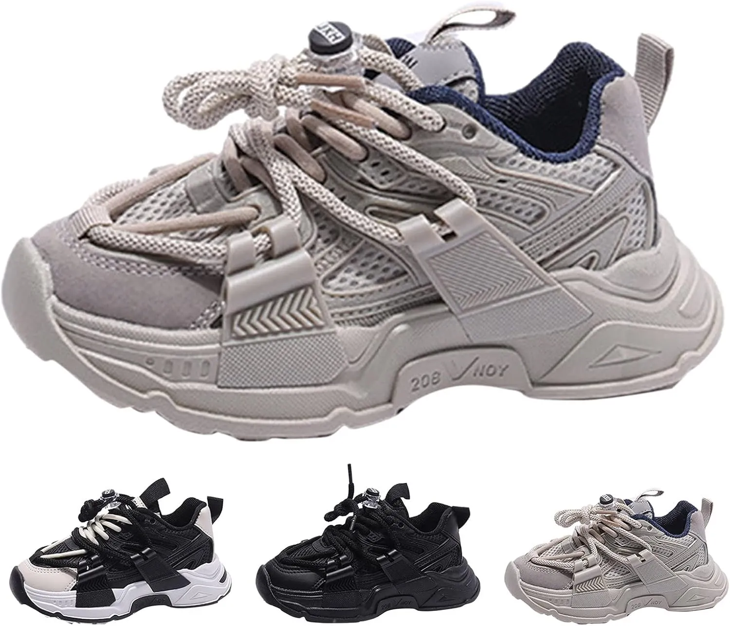 Summer Fashion Sneakers for Teen Boys Flat Sports Mesh Breathable Running Shoes Breathable and Sweat Absorbing