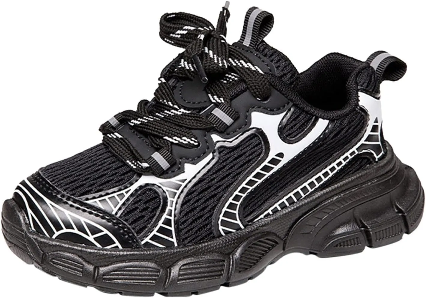 Summer Fashionable Sports Shoes Thick Soled Bottom Non Slip Mesh Breathable Lace Adjustable Kids Dress Shoes