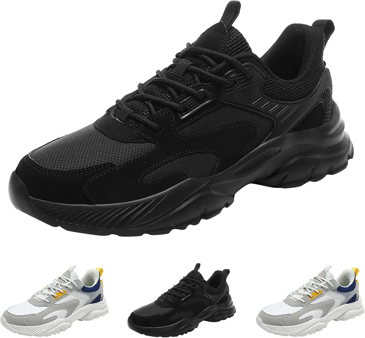 Tennis Shoes Men Black Mens Shoes Men's Casual Sneakers Mesh Breathable Walking Shoes Men's Fashion Sneakers