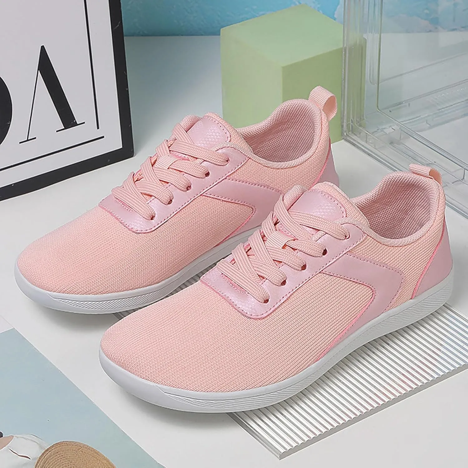 Tennis Shoes Womens Mesh Breathable Women Casual Shoes Black Sneakers Running Sneakers Comfortable Memory Foam Black Tennis Shoe Loafers Casual Slip On