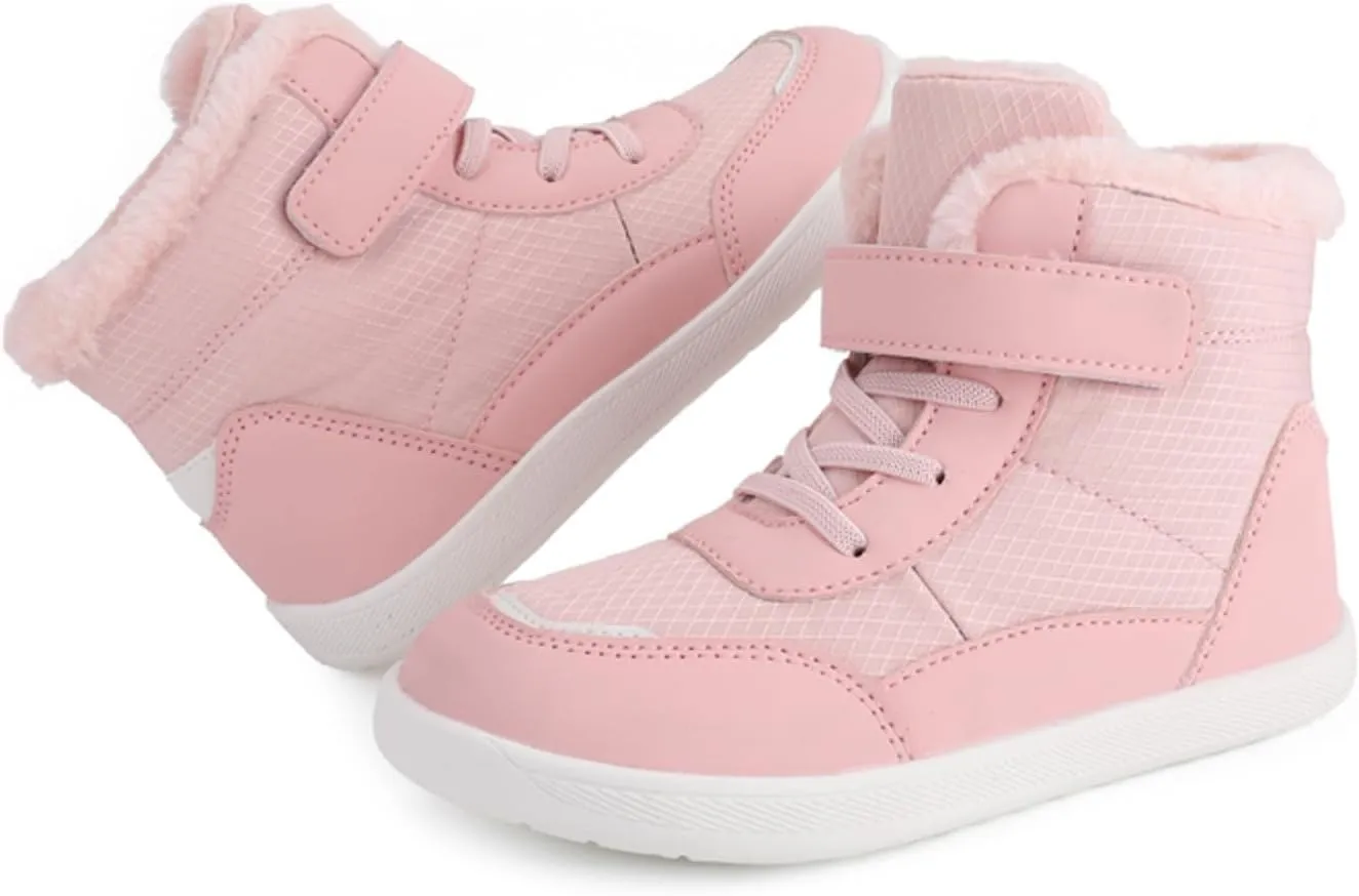 Toddler Boots Kids Snow Boots Boys Girls Barefoot Winter Boots Wide Toe Slip Ankle Winter Snow Boots Hiking Boots