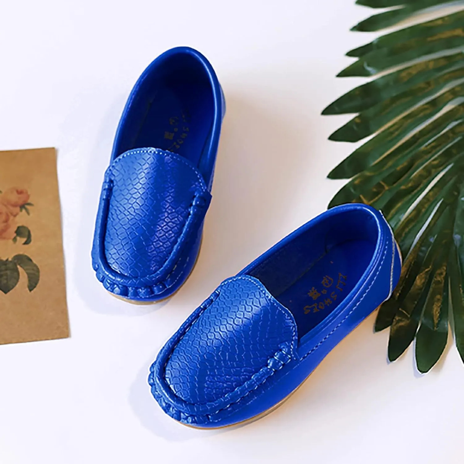 Toddler Little Kid Boys Girls Soft Slip On Loafers Dress Flat Shoes Boat Shoes Casual Shoes Baby Shoes Size 1 (Blue, 34)
