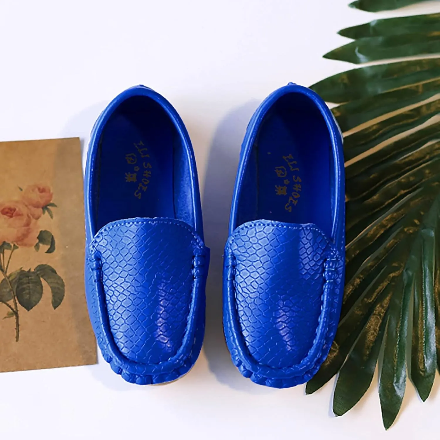 Toddler Little Kid Boys Girls Soft Slip On Loafers Dress Flat Shoes Boat Shoes Casual Shoes Baby Shoes Size 1 (Blue, 34)