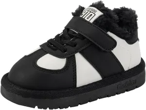 Toddler Snow Boots Boys Girl Faux Fur Lining Anti-Slip Ankle Winter Boots Winter Boots Cold Weather Kids Warm Shoes