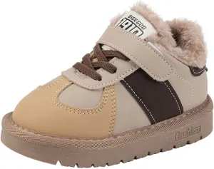 Toddler Snow Boots Boys Girl Faux Fur Lining Anti-Slip Ankle Winter Boots Winter Boots Cold Weather Kids Warm Shoes