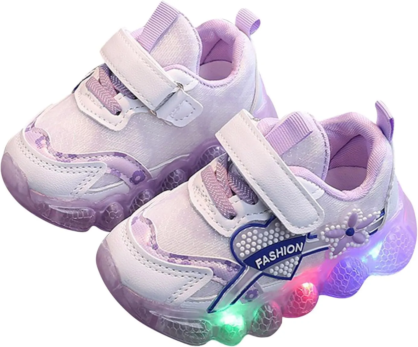 Toddler/Little Kid Sneakers for Boys Girls Light Up Drawstring Lightweight Breathable Athletic Running Tennis Shoes