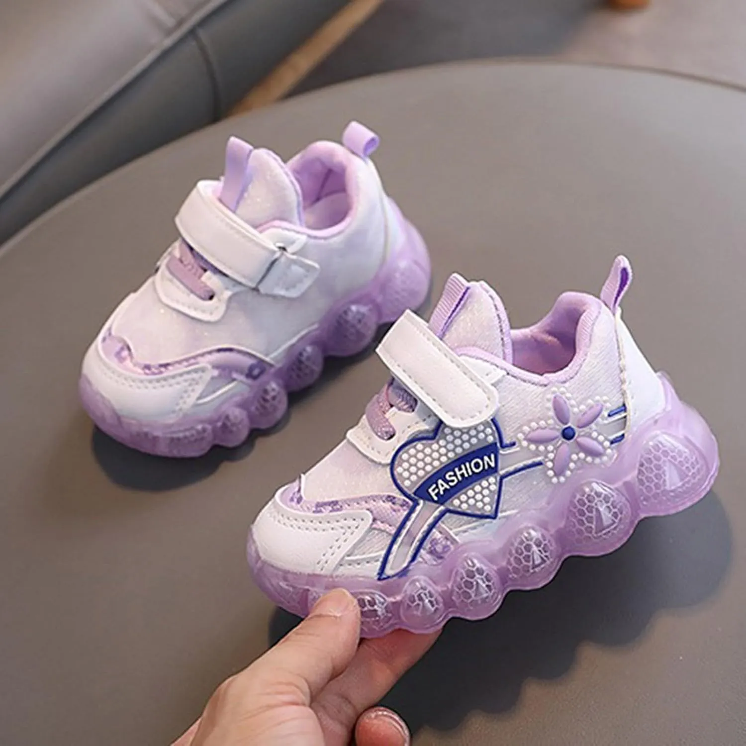 Toddler/Little Kid Sneakers for Boys Girls Light Up Drawstring Lightweight Breathable Athletic Running Tennis Shoes