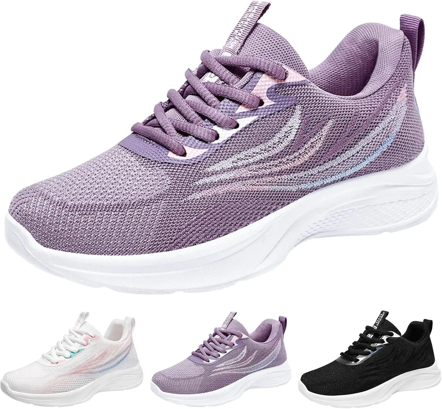 Trendy Wedge Sneakers for Women 2023 Women Slip On Tennis Shoes Size 8 Black Non Slip Shoes for Women Back Support White Sneakers for Women Platform Heel Zapatos CóModos para Mujer Embarazada