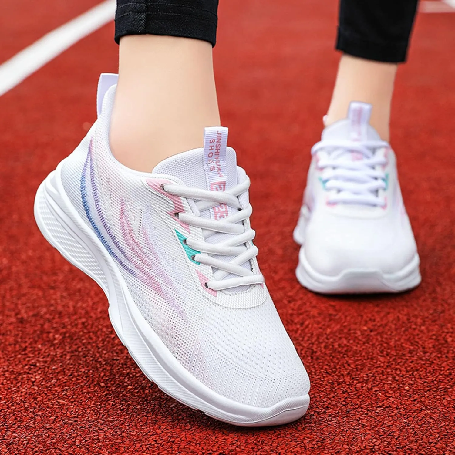 Trendy Wedge Sneakers for Women 2023 Women Slip On Tennis Shoes Size 8 Black Non Slip Shoes for Women Back Support White Sneakers for Women Platform Heel Zapatos CóModos para Mujer Embarazada