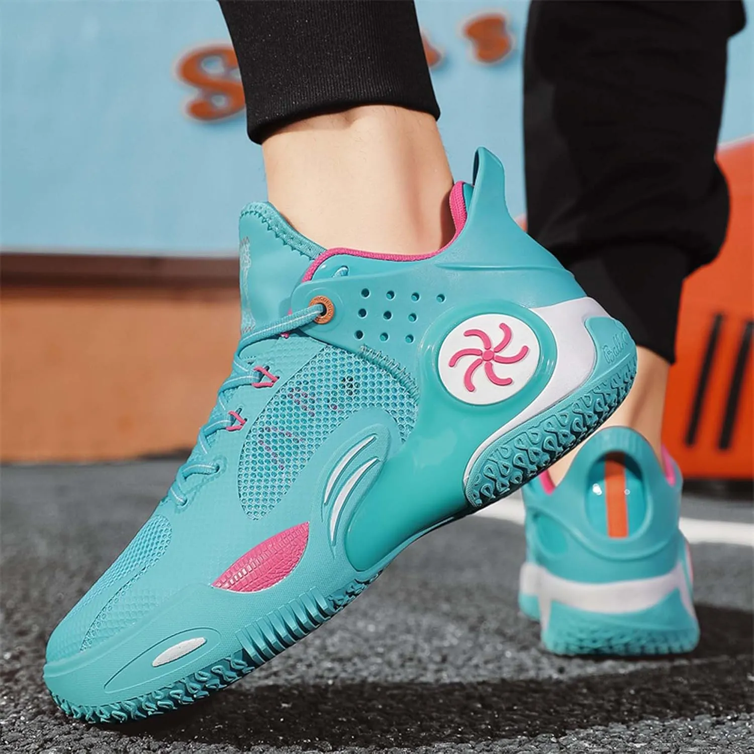 Unisex Anti-Slip Basketball Shoes Fashion Sneakers Breathable Mesh Training Running Shoes Casual Sports Walking Outdoor Shoes