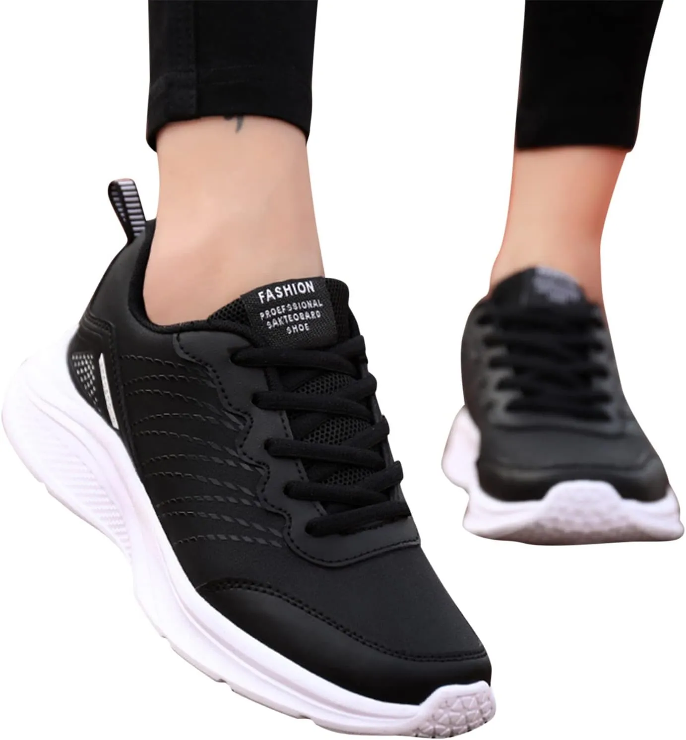 Walking Sneakers for Women 2023 Comfortable Walking Shoes Women Stylish Non Slip Winter Shoes for Women White High Top Sneakers for Women Wide Width White Slip On Sneakers for Women Memory Foam