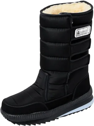 Water Proof Snow Boots for Men Thickened Warm Fleece Boots Thick Bottom Mid Calf Winter Non Slip Shoes Did
