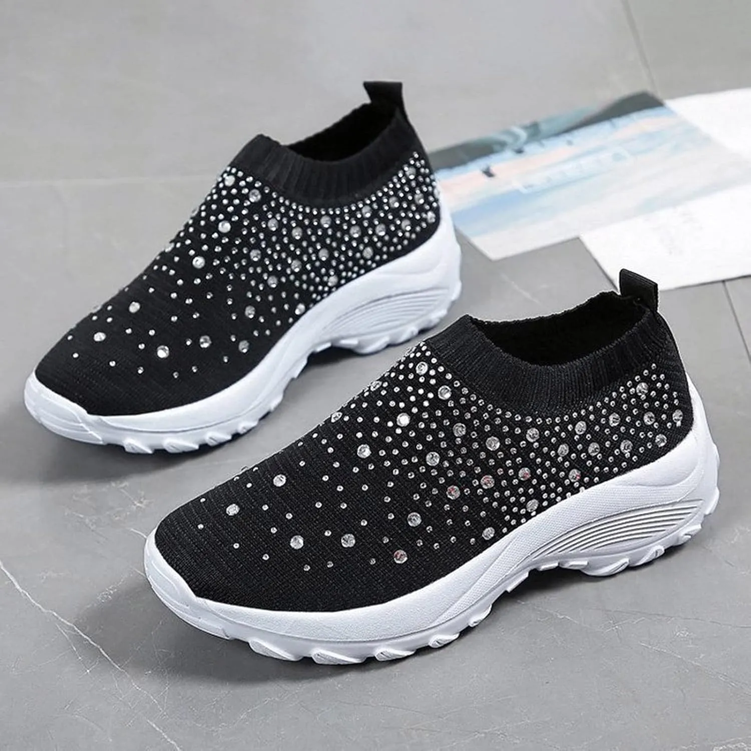 White Sneakers for Women Zapatos De Mujer De Vestir Comodos Walking Shoes for Women 2023 Plantar Fasciitis Work Shoes Women Non Slip Women Lightweight Walking Shoes 7.5