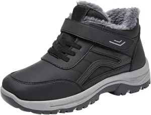 Women Boots Winter Black Short Slip On Boots Ladies Snow Boots for Women Winter Warm Fur Lined Womens Fur Lined Slip On Boot Cowboy Boots for Women Men Winter Booties