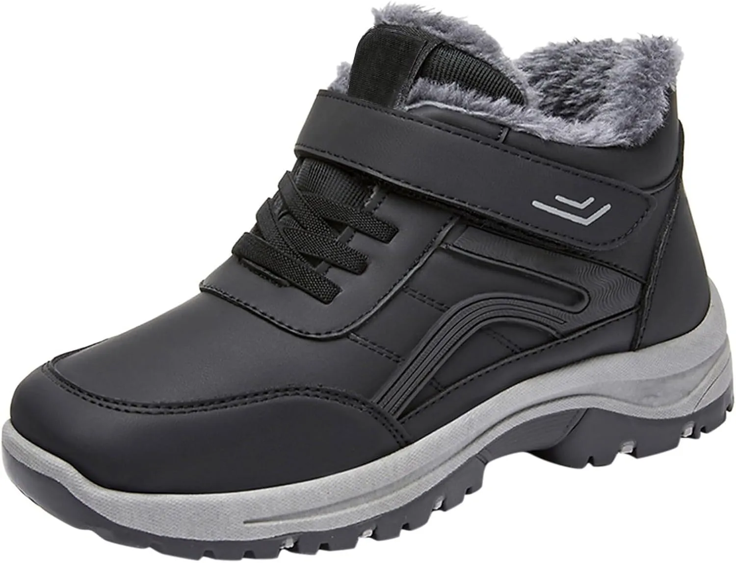 Women Boots Winter Black Short Slip On Boots Ladies Snow Boots for Women Winter Warm Fur Lined Womens Fur Lined Slip On Boot Cowboy Boots for Women Men Winter Booties