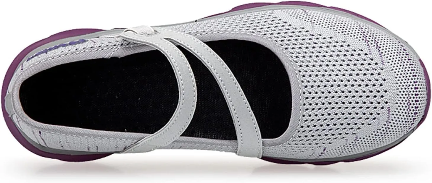 Women Breathable Mesh Slip On Shoes Casual Comfortable Walking Sneakers Lightweight Flats Non Slip Loafers