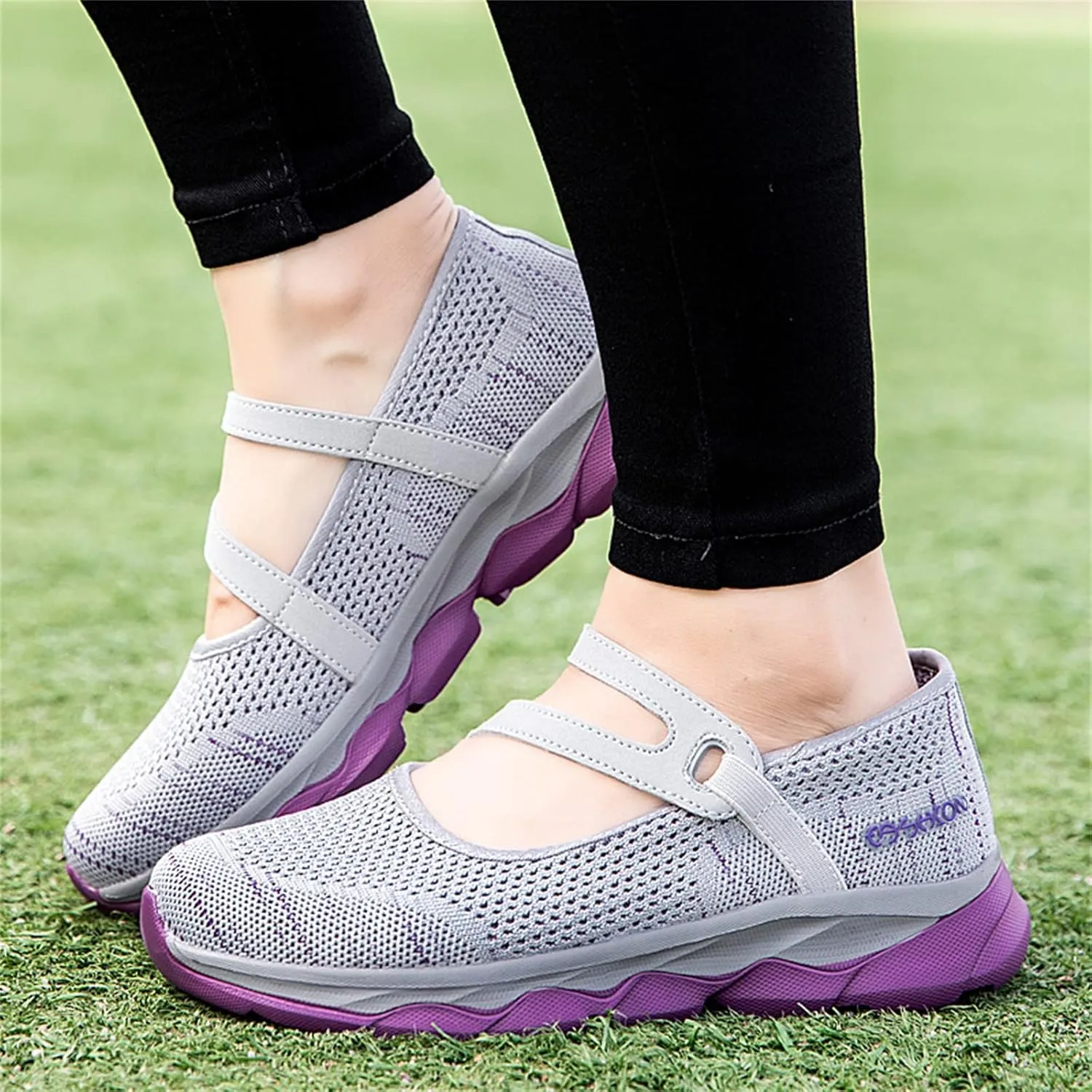 Women Breathable Mesh Slip On Shoes Casual Comfortable Walking Sneakers Lightweight Flats Non Slip Loafers