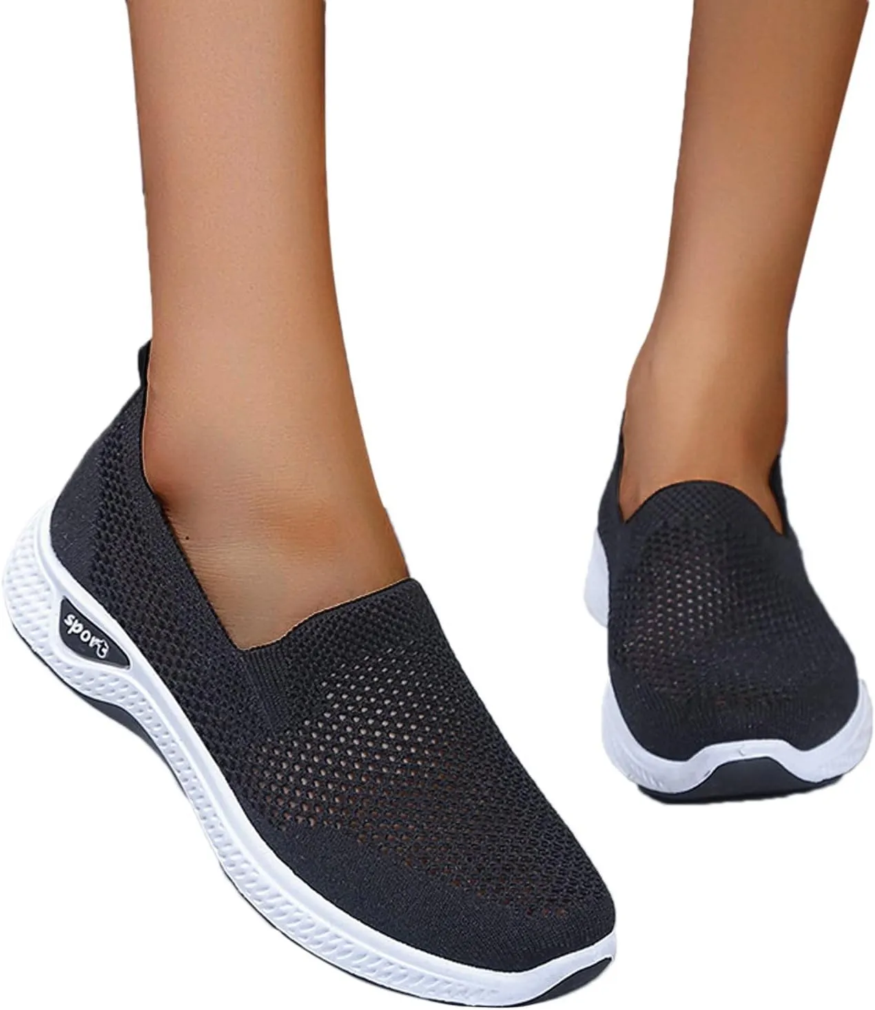 Women Casual Slip On Sneakers Lightweight Walking Shoes Comfortable Canvas Flats Non Slip Breathable Loafers