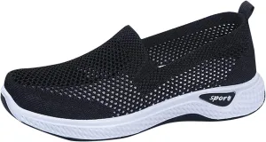 Women Comfortable Slip On Loafers Casual Walking Shoes Lightweight Canvas Sneakers Non Slip Flat Flats