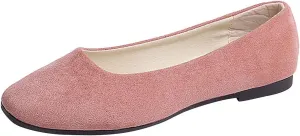 Women Girls Solid Big Size Slip On Flat Shallow Comfort Casual Single Shoes Women Shoes Casual Low Heel