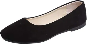 Women Girls Solid Big Size Slip On Flat Shallow Comfort Casual Single Shoes Women Shoes Casual Low Heel