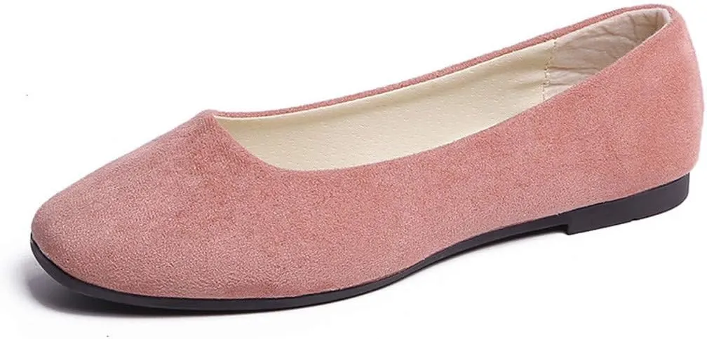 Women Girls Solid Big Size Slip On Flat Shallow Comfort Casual Single Shoes Women Shoes Casual Low Heel