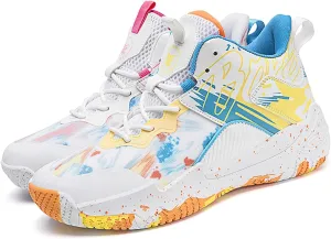 Women Men Basketball Shoes Fashion Running Sneakers Colorful Painting High Rebound Non-Slip Sport Shoes