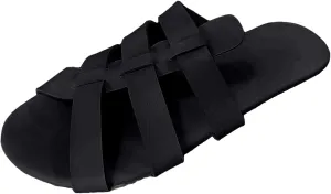 Women Slip On Casual Open Toe Flat Comfortable Beach Shoes Sandals Slippers Slippers for Women Size 11 Wide Width