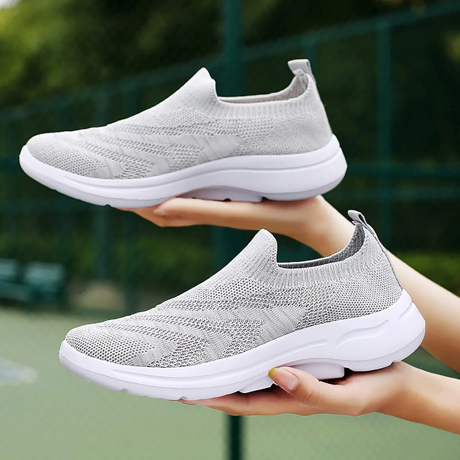 Women Slip Ons Sneakers Shoes Mesh Knit Size 8 Wide Non Slip Black Work Shoes for Women Womens Shoes Casual Fall Wedge Fall Wedge Sneakers for Women 2023 Walking Shoes Women Size 11.5 Wide Slip On