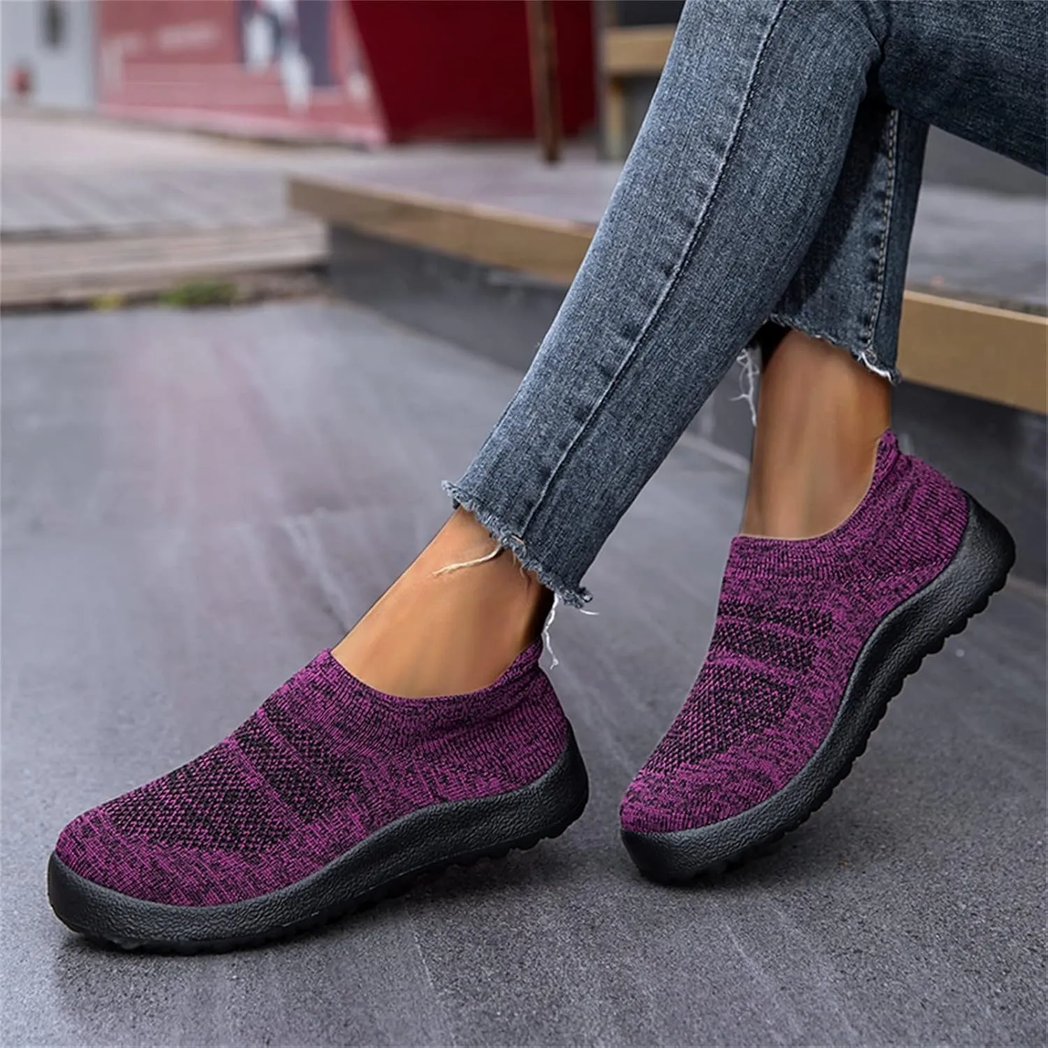 Women Sneakers Black and White Women's Slip On Shoes Size 10 Wide Width Womens Hiking Shoes with Arch Support Trendy Wedge Sneakers for Women 2023 Slip On Sneakers Woman