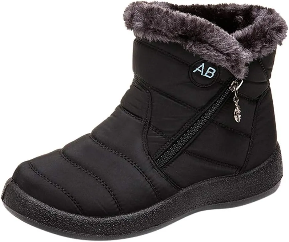 Women Snow Boots Wide Width Adults Snow Ankle Boots Snow Boots for Womens Winter Shoes Warm Women Winter Shoes 2024 Water Shoes for Women Snow Booties for Men