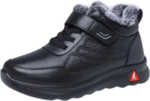 Women Winter Boots with Zipper Adults Low Snow Boots Winter Snow Zip Up Boots for Women Fur Lined Womens Snow Booties Waterproof Steel Toe Shoes for Women Mens Booties Winter