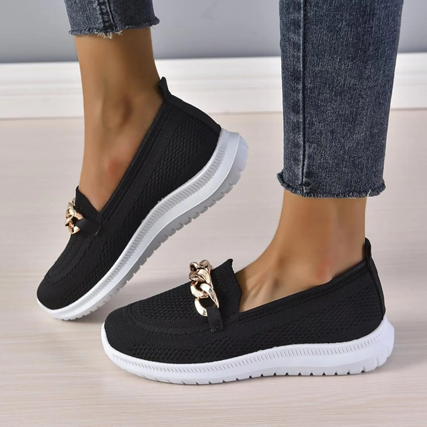 Womens Canvas Slip On Loafers Casual Walking Shoes Lightweight Comfortable Sneakers Non Slip Flat Flats