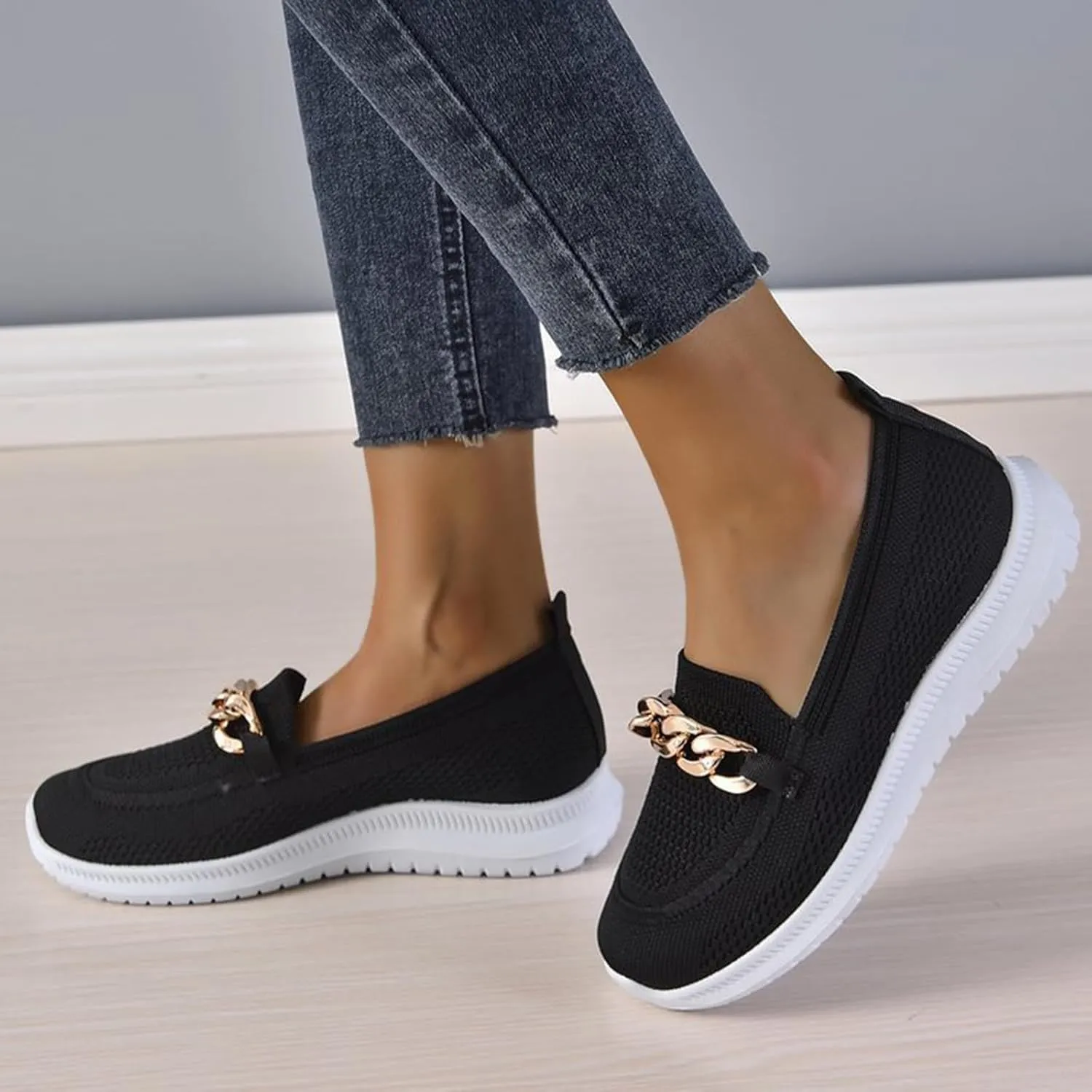 Womens Canvas Slip On Loafers Casual Walking Shoes Lightweight Comfortable Sneakers Non Slip Flat Flats