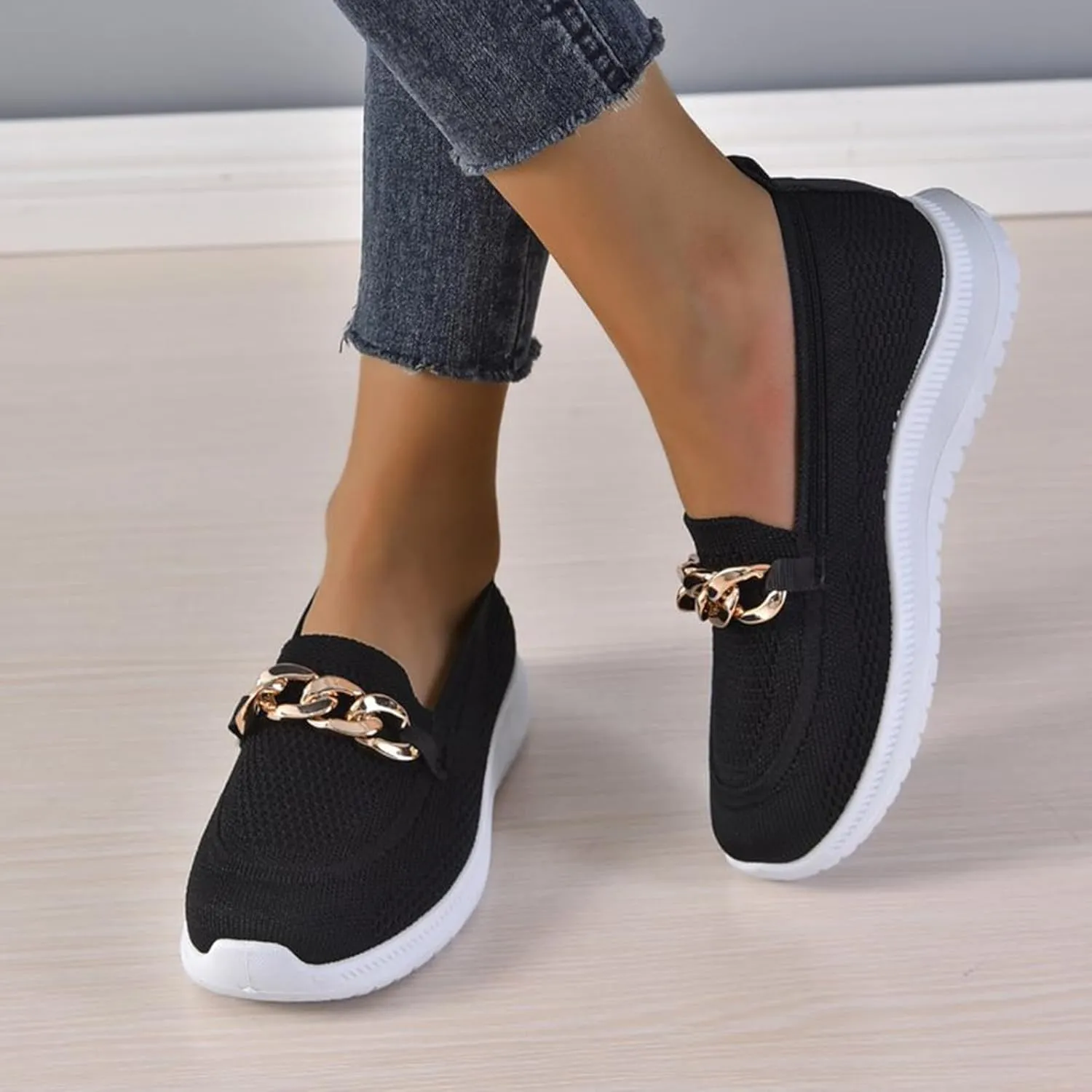 Womens Canvas Slip On Loafers Casual Walking Shoes Lightweight Comfortable Sneakers Non Slip Flat Flats