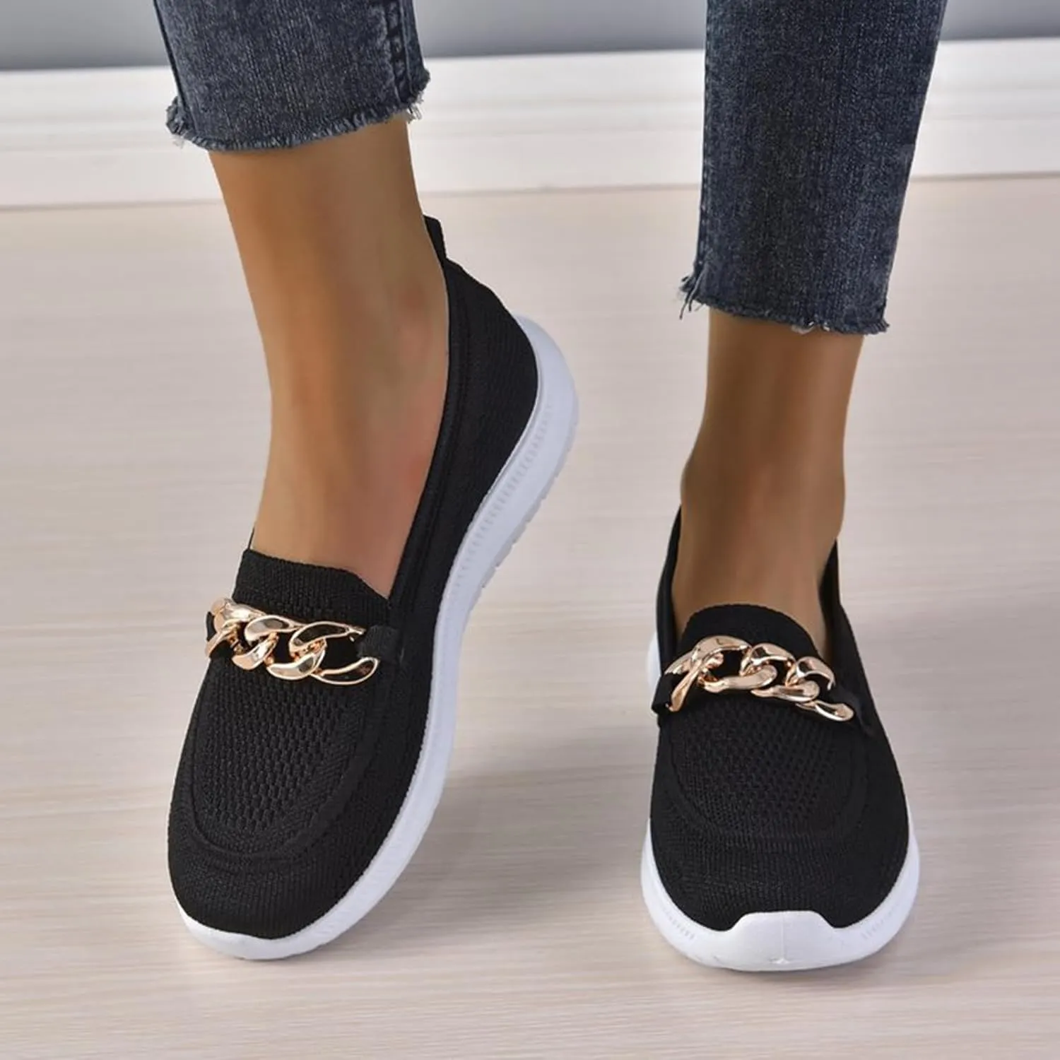 Womens Canvas Slip On Loafers Casual Walking Shoes Lightweight Comfortable Sneakers Non Slip Flat Flats