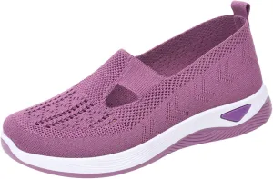 Womens Canvas Slip On Sneakers Casual Comfortable Walking Shoes Lightweight Flat Fashion Elastic Loafers