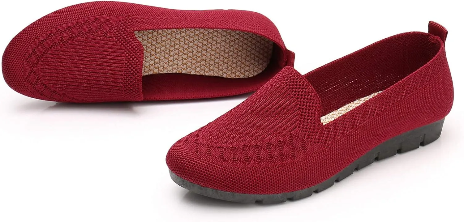 Women's Casual Shoes Summer Wedge Breathable Mesh Round Wedges Single Casual Toe Slip-On Shoes
