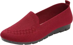 Women's Casual Shoes Summer Wedge Breathable Mesh Round Wedges Single Casual Toe Slip-On Shoes