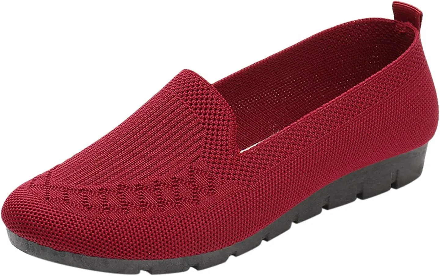 Women's Casual Shoes Summer Wedge Breathable Mesh Round Wedges Single Casual Toe Slip-On Shoes