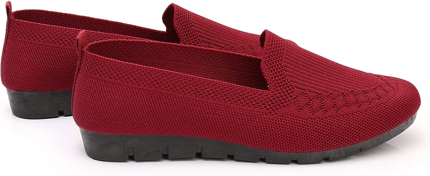Women's Casual Shoes Summer Wedge Breathable Mesh Round Wedges Single Casual Toe Slip-On Shoes