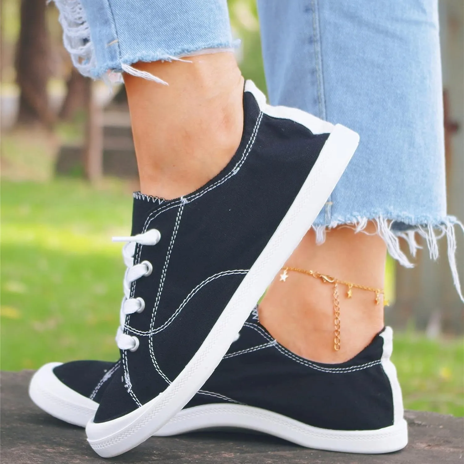 Womens Casual Sneakers Wide Width Tenis para Caminar De Mujer Con Plataforma Comodos Black Dress Shoes for Women Wide Width Womens Fashion Sneakers Size 10.5 Zapatos Confortables para Mujer Mayor