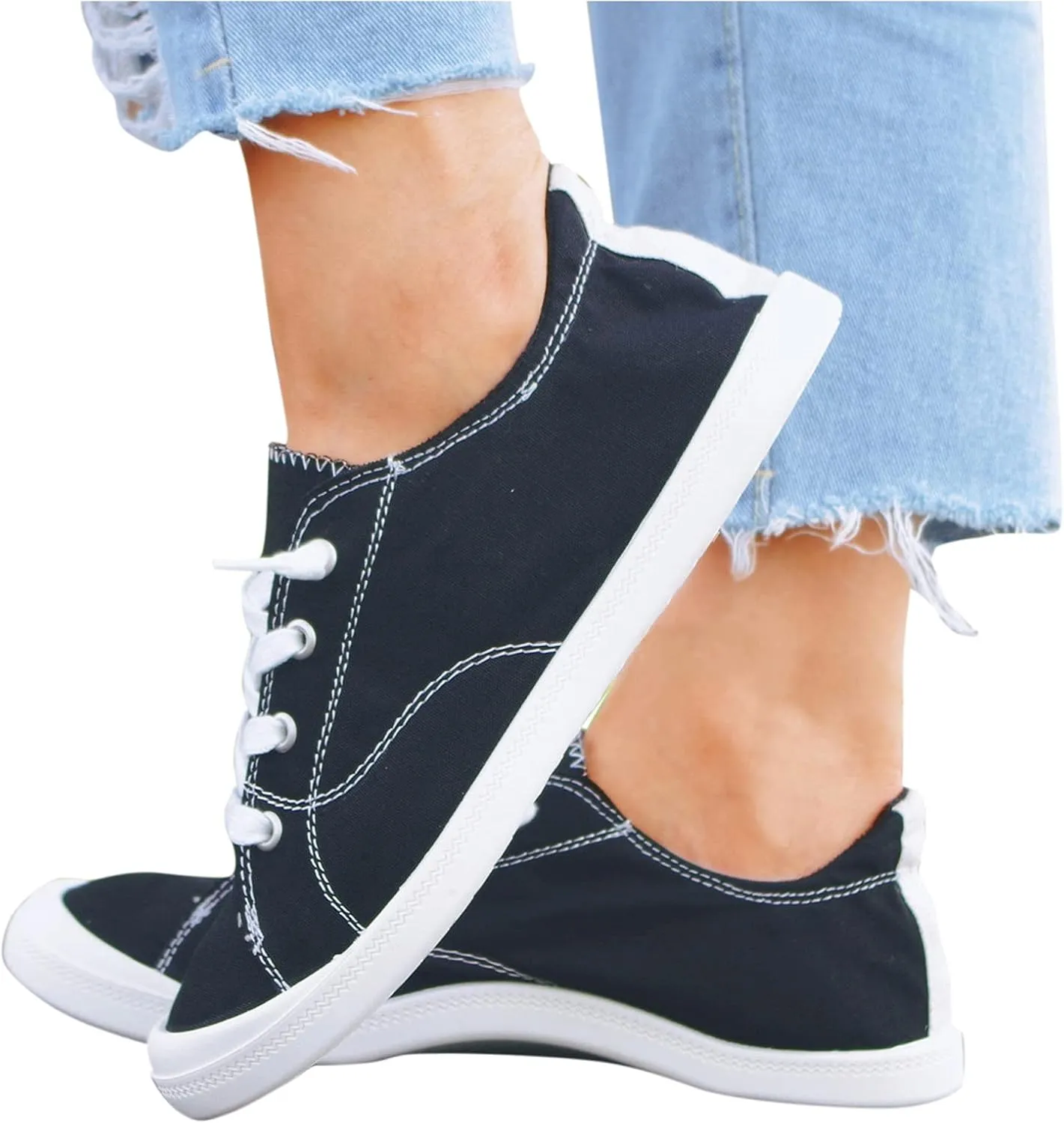 Womens Casual Sneakers Wide Width Tenis para Caminar De Mujer Con Plataforma Comodos Black Dress Shoes for Women Wide Width Womens Fashion Sneakers Size 10.5 Zapatos Confortables para Mujer Mayor