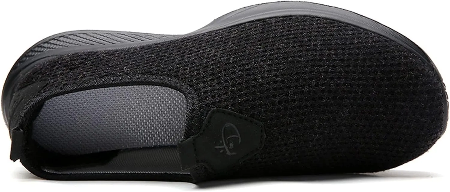 Womens Comfortable Slip On Sneakers Casual Walking Shoes Lightweight Canvas Flats Elastic Non Slip Loafers