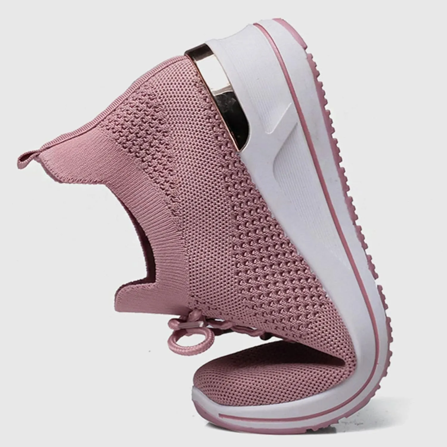 Womens Comfortable Slip On Sneakers Casual Walking Shoes Lightweight Canvas Flats Elastic Non Slip Loafers