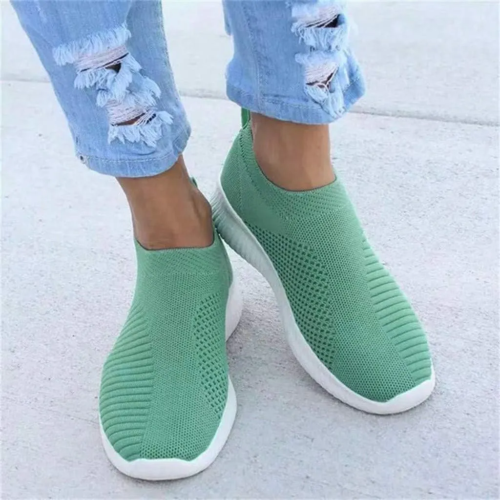 Women's Fashion Sneaker Mesh Slip On Black Non Slip Shoes for Women Comfortable Mens Slip On Casual Shoes White Loafer Black Wedge Sneakers for Women