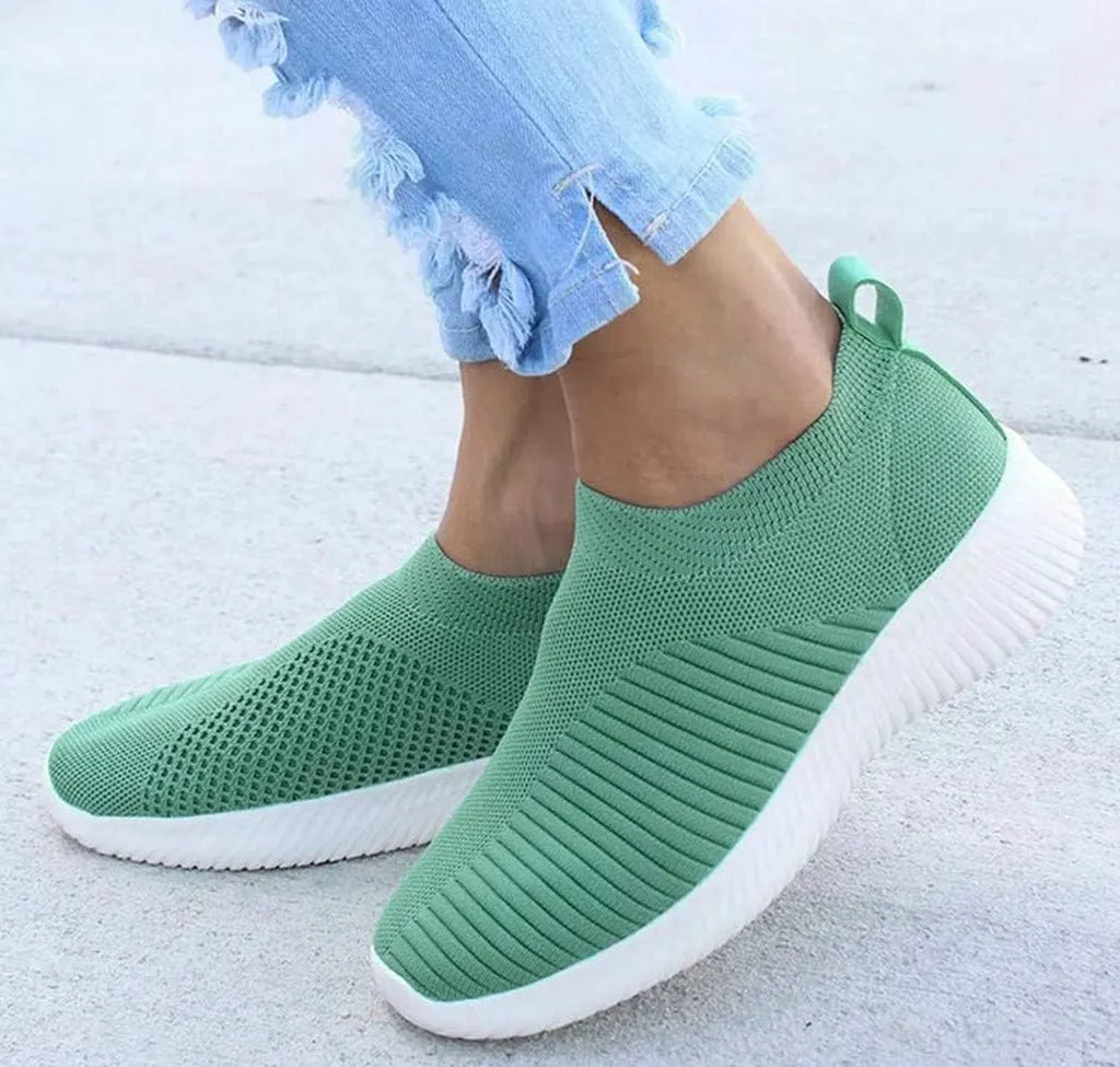 Women's Fashion Sneaker Mesh Slip On Black Non Slip Shoes for Women Comfortable Mens Slip On Casual Shoes White Loafer Black Wedge Sneakers for Women